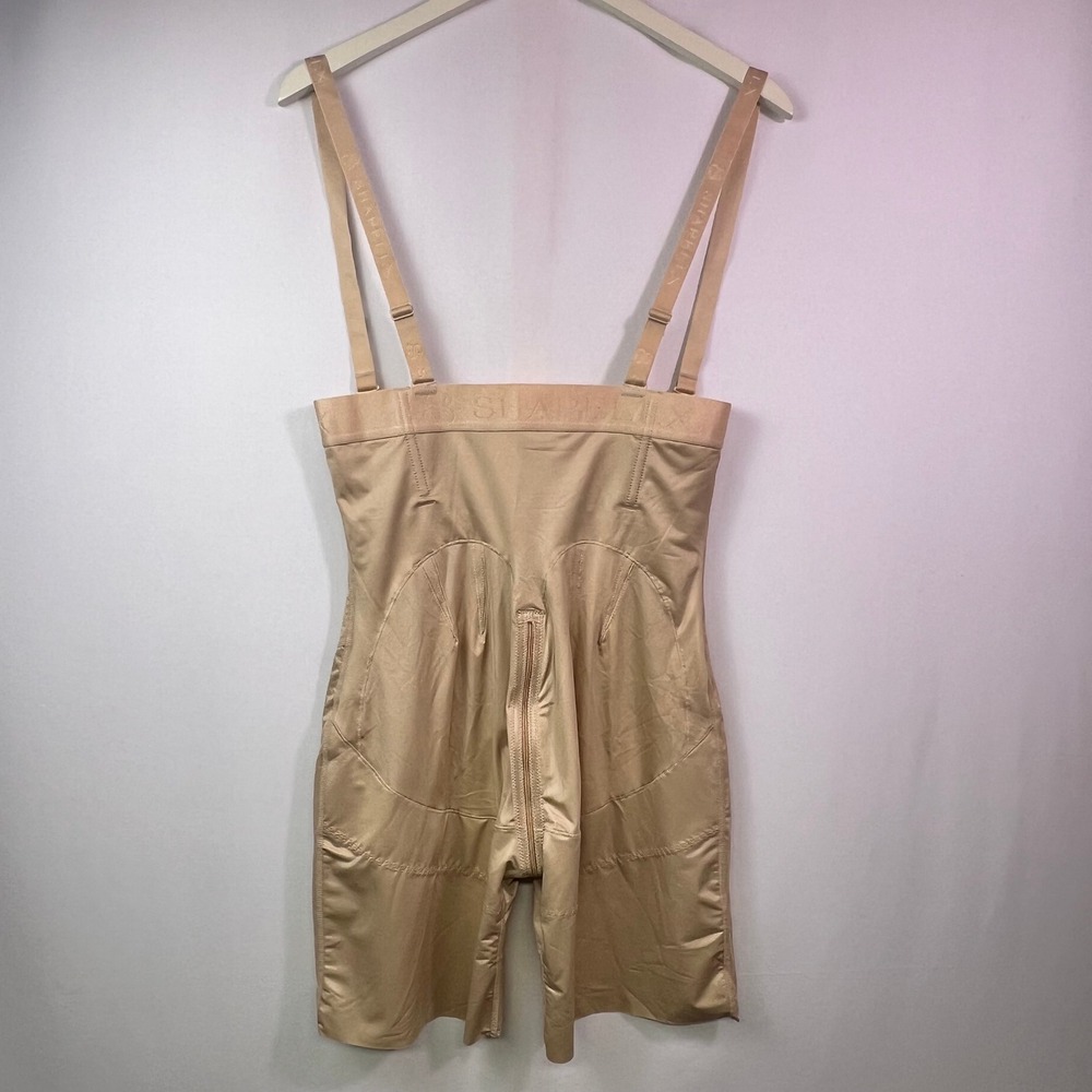 Shapellx Shapewear Bodysuit XL Beige High Waisted Body Shaper Tummy Control Faja